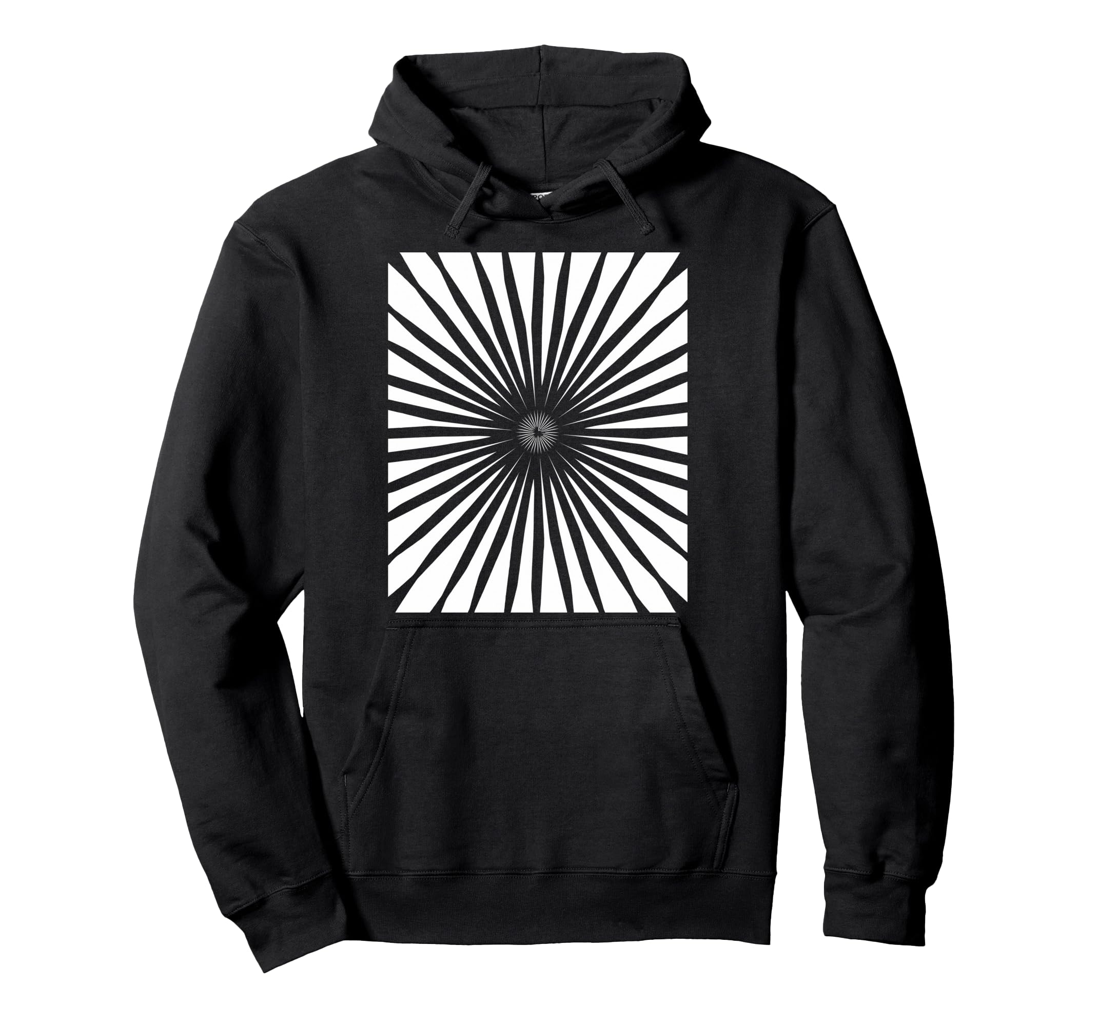 

Белая толстовка с капюшоном Starburst Mid Century Modern Pattern. чёрный