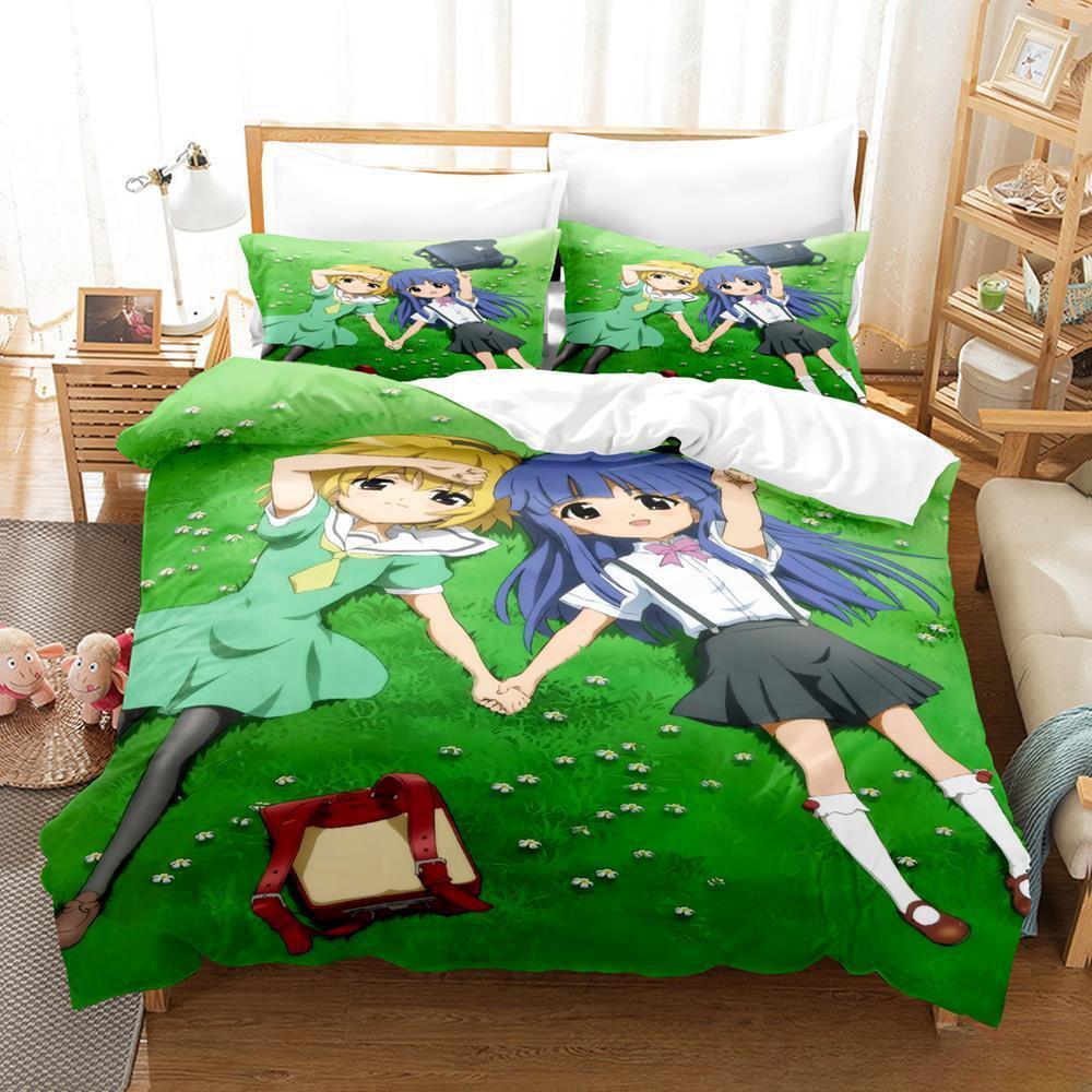 

3D Print Anime Higurashi When They Cry Bedding Set Single Twin Full Queen King Size Bed Set Aldult Kid Bedroom Duvet Cover Sets EU single(135x200cm)