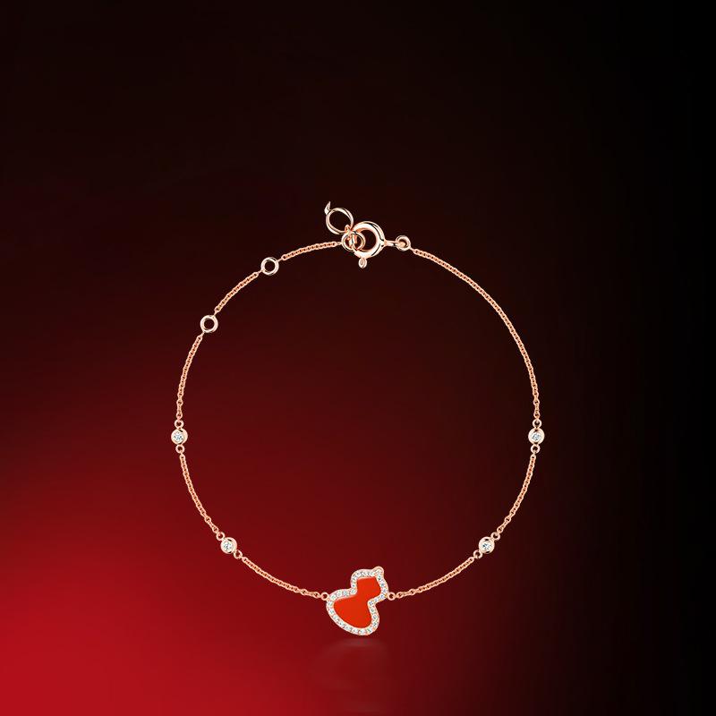 Luxury Women's Gourd Bracelet: Silver-Gilt, Mother-of-Pearl, Agate Jewelry, Unique Bangle, Handcrafted Design.