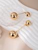 Minimalist style personalized spherical long light luxury silver needle earrings versatile jewelry