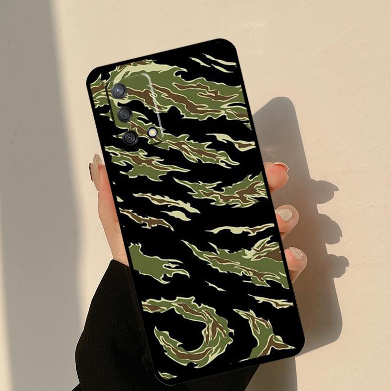 

Humor Tiger Stripe Camo Army Case For Oppo A40 A60 A80 A18 A78 A98 A58 A38 A54 A74 A94 A96 A76 A16 A15 A17 A57 A5 A6 Pro OPPO A5 Pro 5G