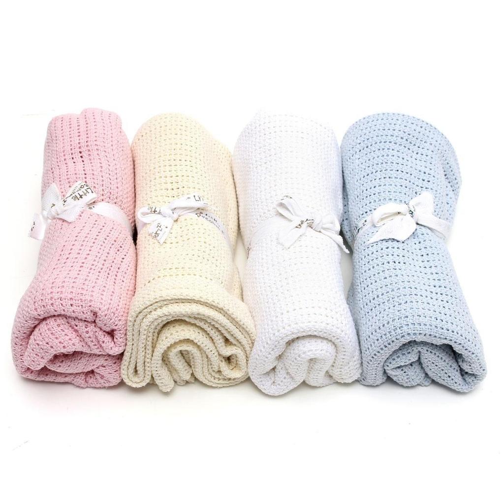 Buy Baby Soft Cellular Blanket Towel for Moses Basket Crib Pram Cot Bed