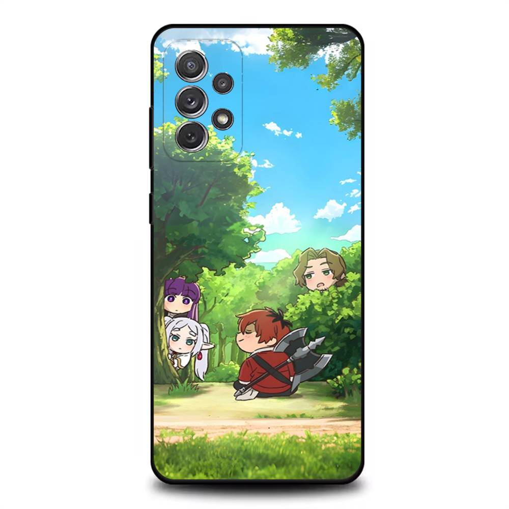 Frieren Sousou No F-Frieren Phone Case For Samsung S 25,24,23,22,30,21,10,9,Ultra,Plus,Lite,FE,4,5G Black Soft Case
