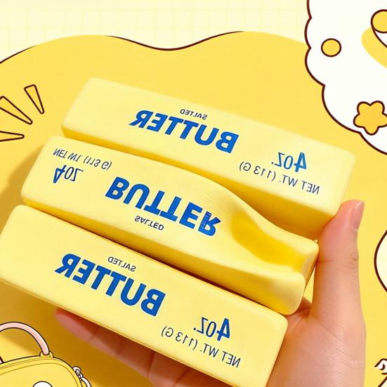 Squeeze Butter Toy, Slow Rising Butter Sticks, Soft Foam Slow Rebound Squeeze Toy, Portable Anxiety Relief Sensory Toy for Adults Kids