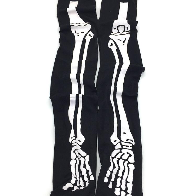 Halloween Blood Dripping Skeleton Socks With Cotton Fabric For Cosplay Costume Accessories