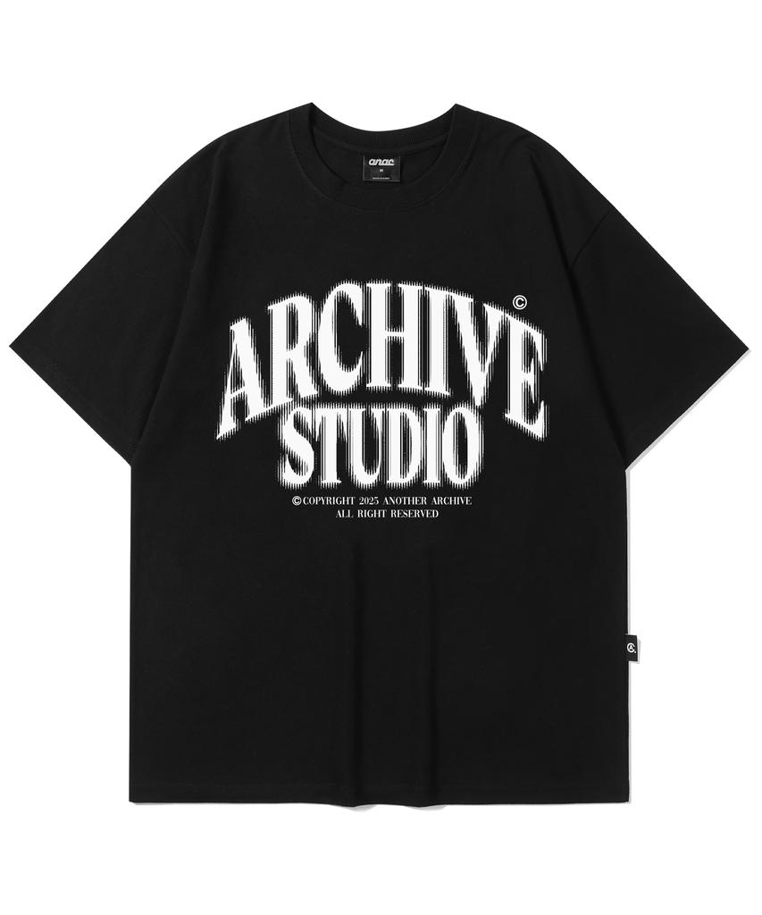 ANOTHER ARCHIVE Noise Archive Studio Short Sleeve T-Shirt_Navy