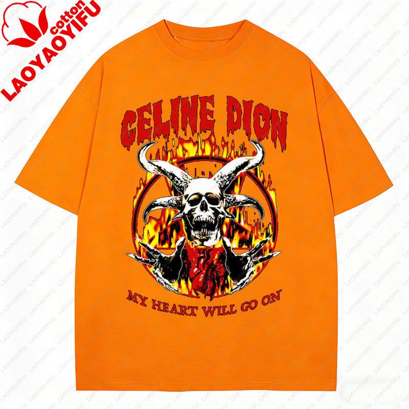 CCeline Dion My Heart Will Go On Funny TShirt Unisex Unisex Cotton Streetwear Popular Shirts Goth Cool Stay Weird Tee