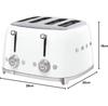 Toaster Smeg TSF03WHEU