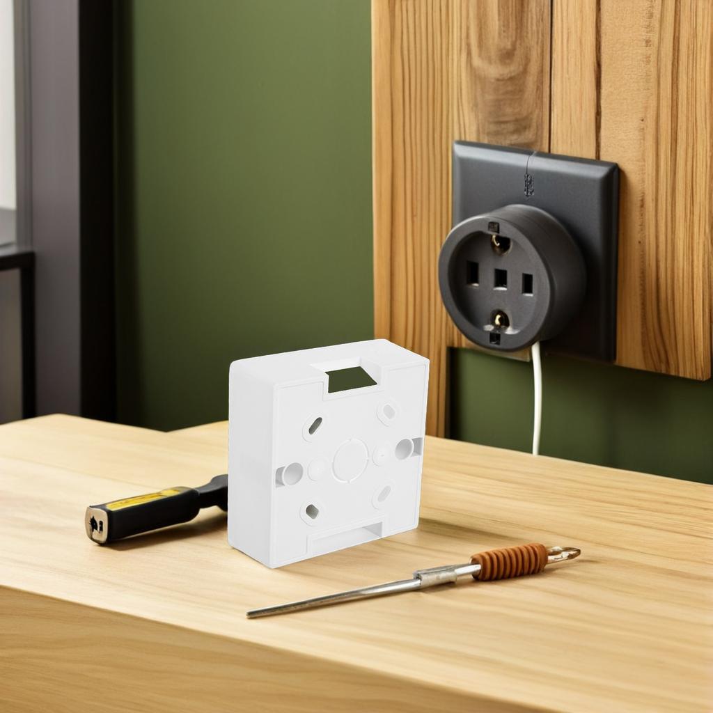 12Pcs Single Gang Wall Switch Dustproof Recessed Flush Mount Junction Box Fire Resistant Electrical Socket Cover