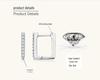 Elegant Square Moissanite Stud Earrings for Women - Trendy S925 Sterling Silver Ear Cuffs