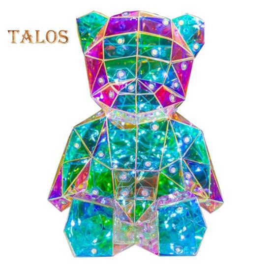 

Ночной светильник в виде плюшевого мишки, призматический переливающийся светодиодный светильник в виде медведя, сборка своими руками, красочный светильник в виде кролика для подарка на День святого Валентина, декор для вечеринки в спальне A