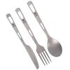 Camping Knife Fork Spoon Set Ti Tableware Reusable Outdoor Flatware for Backpacking Camping