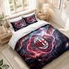 Bedding Set 1 Duvet Cover 2 Pillowcases AC Milan Print Bedroom Home Decoration