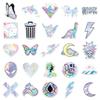 50 Holographic Laser Glitter Stickers: Trendy, Creative, Waterproof Decor for Phone Cases & Insulated Cups