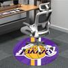 1pz Tappeto Rotondo da Ufficio Basket Lakers, Tappetino da Interno Adatto per Ufficio, Sotto Sedie da Ufficio Camera da Letto Soggiorno Decorazione Casa, Decorazione Stanza