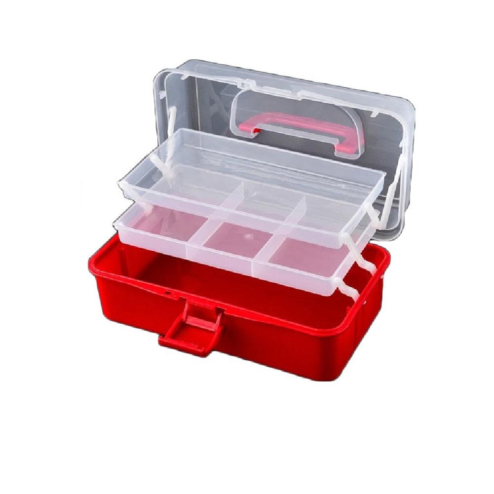 3 Layers Folding Tool Box With Handle Fishing Tackle Box Organizer Storage Box Cantilever Box Multifunctional Storage Box