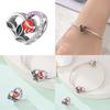 Copper Sweet Travelair Balloon Beaded Eros Arrow Through The Heart Charms Fit Bracelet Diy Jewelry Making Women'S Gift