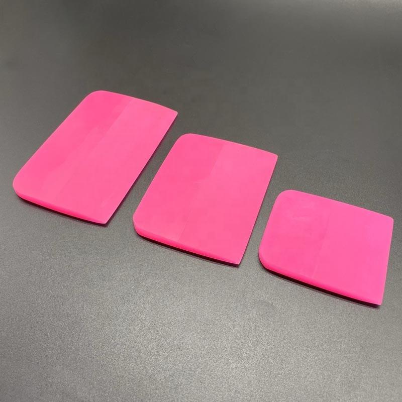 Pink Rubber Scraper Soft Wrapping Car Tools Wash Accessories Vinyl Tint Window Film Glass Water Removal TPU PPF Squeegee