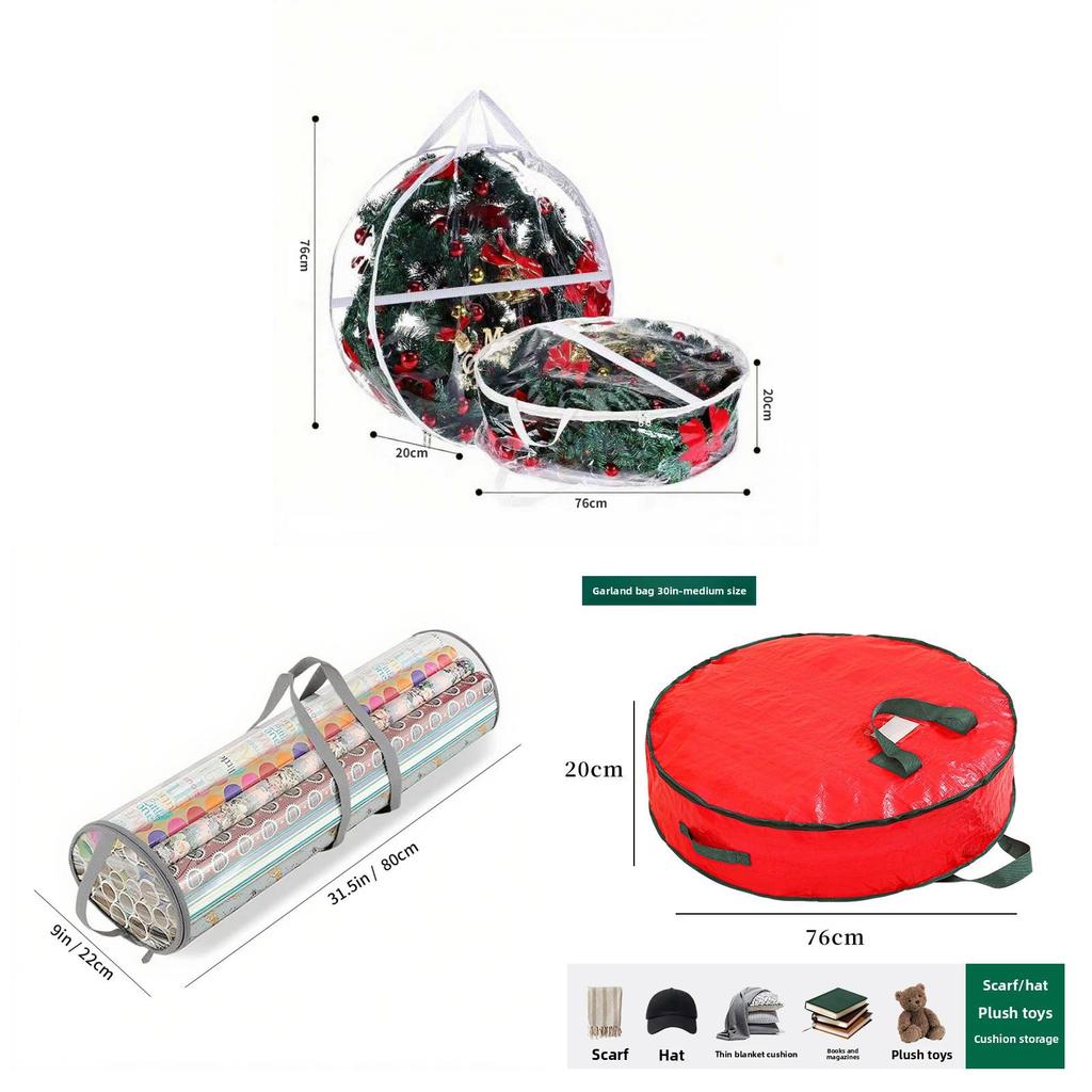 Christmas Storage Bag With Drawstring For Living Room Decor And Holiday Organizer