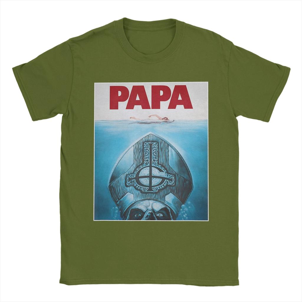 Ghost Band Papa Poster T-Shirts Men  Unique 100% Cotton Tee Shirt O Neck Short Sleeve T Shirts Classic Clothing