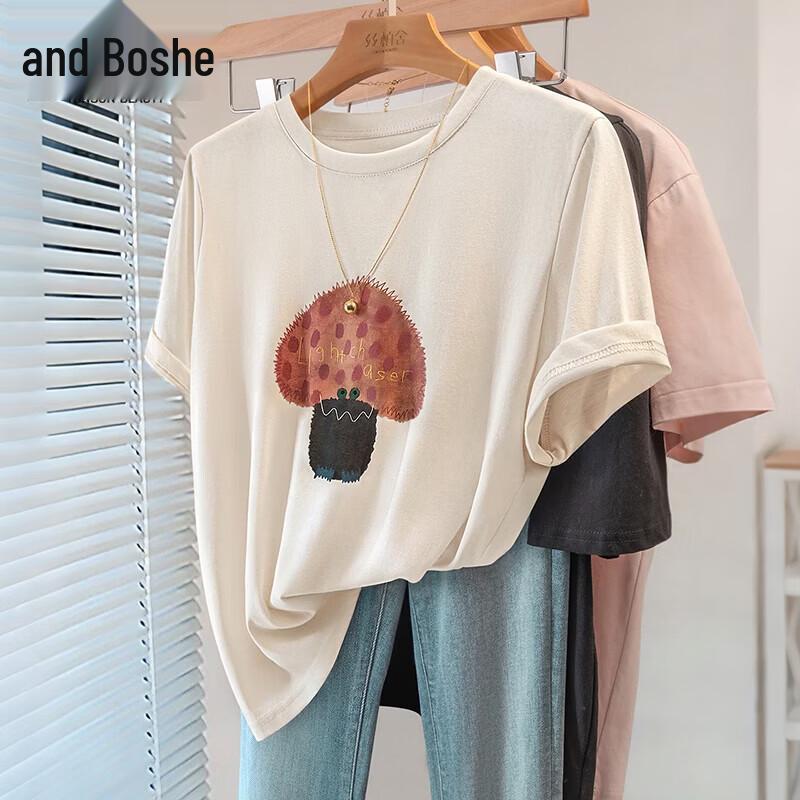 Sibaishe Women s Printed Loose Fit Short Sleeve T-Shirt L