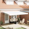 Manual Retractable Awning vidaXL White 450x300 Cm 3330991