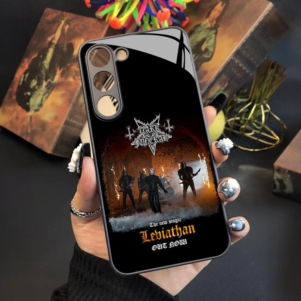 Heavy Metal Dark Funeral Band Phone Case For Samsung Galaxy S26 S25 S24 S23 S22 S20 S21 Ultra Plus Fe Colored Silver Cover