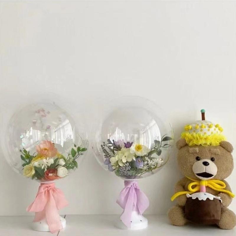 Practical Clear Balloon Base Stabilizer Balloon Stand Holder For Bouquet Displays Birthday Christmas Event