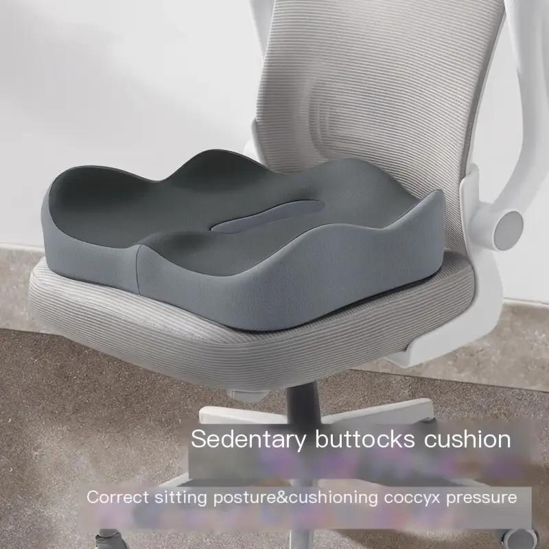 1PC Memory Sponge Tailbone Seat Cushion, Summer Car Seat Cushion with Good Air Permeability, Washable Cover, Non-slip and Soft Support Pad