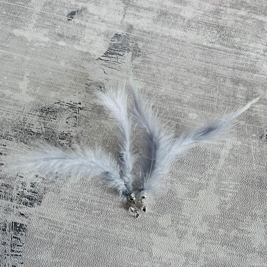 Cat Teaser Stick with Bells & Feather Replacement Heads