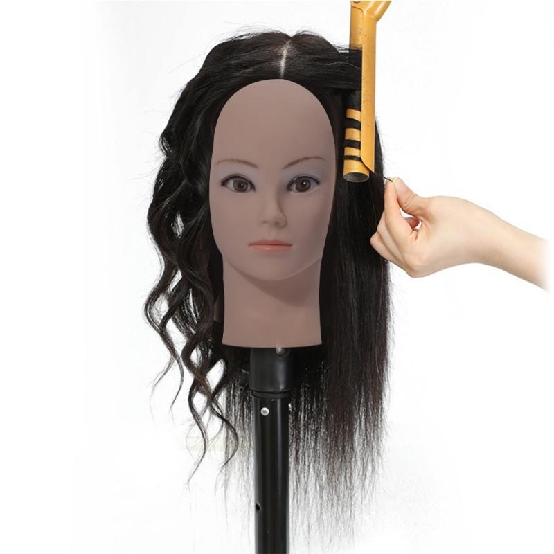 Bald Mannequin Head Female Professional Cosmetology Training Head Bald Manikin Head for Wigs Making Display Doll Head