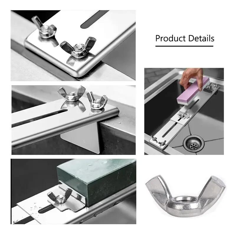 Sink Bracket Sink Bridge Holder, Correction Repair Stone, Knife Sharpener, Water Whetstone Plate, Grinding, Sharpening Gadgets B