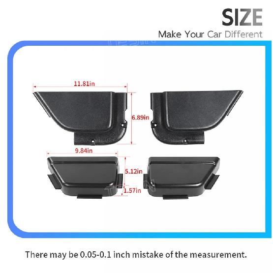 Car Front Rear Door Mesh Pockets Storage Box Organizer Tray for Jeep Wrangler JK 2011-2017 Stowing Tidying Interior Accessories