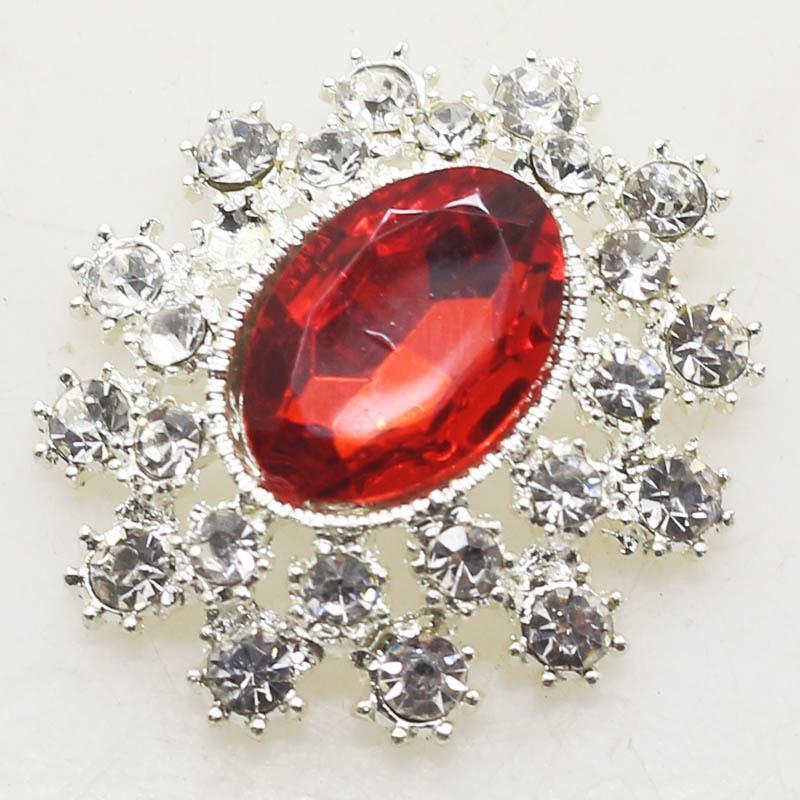 25x28mm Korean Alloy Rhinestone Acrylic Scarf Buckle Brooch