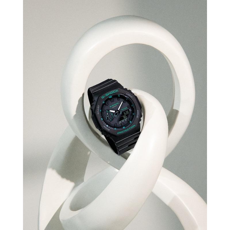 Casio Мужские кварцевые часы с аналоговым циферблатом, ударопрочные, водонепроницаемые 200 м, из смолы GMA-S2100GA-1A