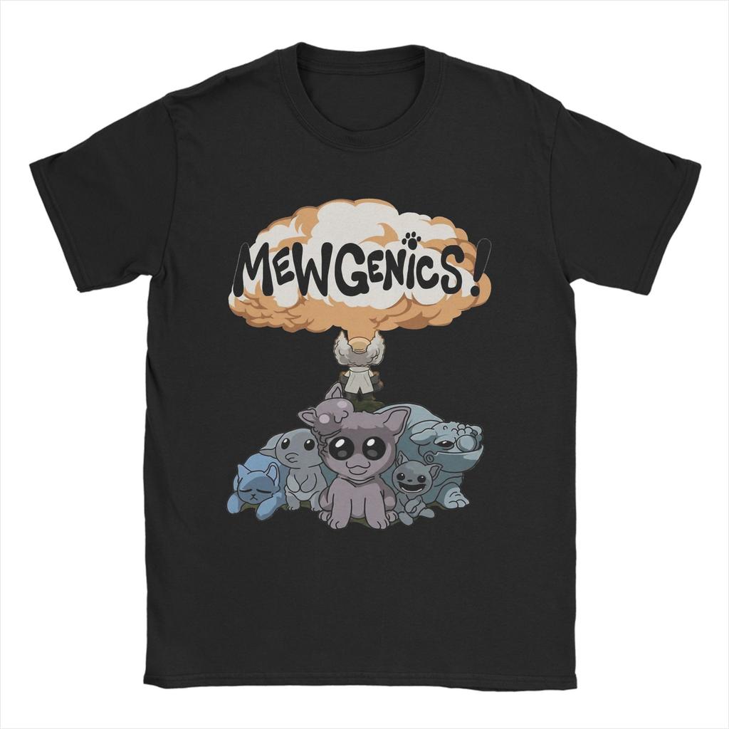 Mewgenics Charaktere Katze Spiel T-Shirts für Unisex Neuheit Baumwolle T-Shirt Rundhals Kurzarm T-Shirt Sommerkleidung