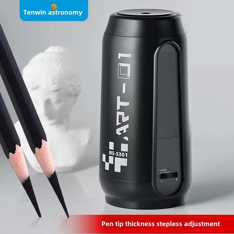 Tenwin Automatic Pencil Sharpener Ms5301 Adjustable Electric Rolling Pen Knife For Sketching Carbon Pencil Tips