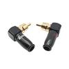 90° Snake King L-Shaped RCA Connector, Black Shell, Gold-Plated Copper for Lotus Bend RCA Welding