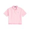 Polo Ss22 Solid Color Logo Embroidered Short Sleeve Polo Shirt Women Tops Pink WMPOKNINCU20382-650