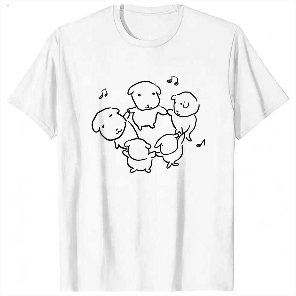 Novelty Cute GANADI Anime TShirts Unisex Round Collar 100 Cotton T Shirt Short Sleeve Tees Gift Clothing