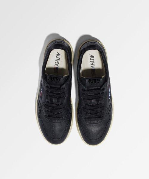 [Autry] Medalist Vintage Goatskin Sneakers Black 80567131773