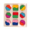 Kids Baby Wooden Learning Geometry Educational Toys Puzzle Montessori Early Learning Free  Shipping