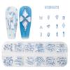 12-Grid Irregular Transparent AB Glass Diamonds for Nail Art