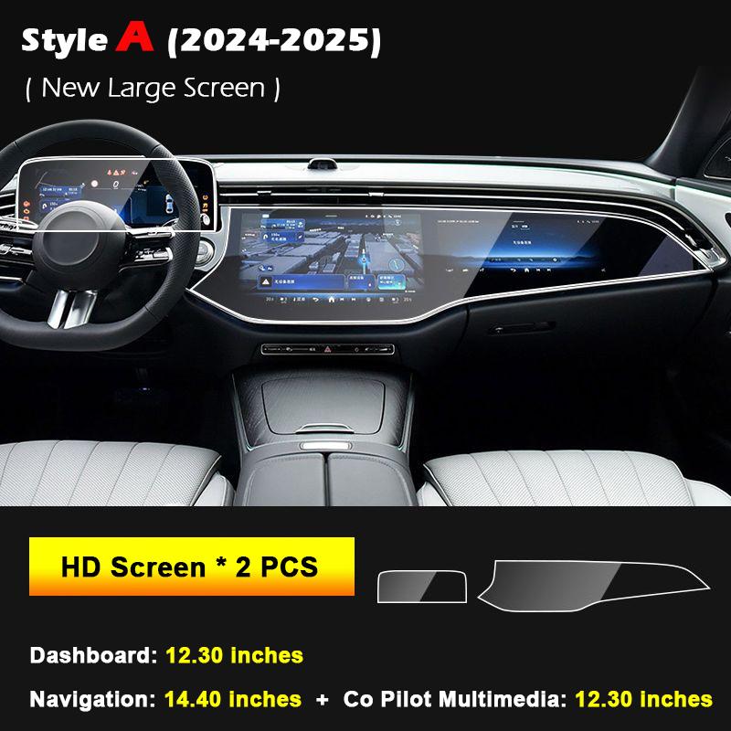 Tempered Glass Screen Protector for Mercedes-Benz E-Class AMG W214 S214 W213 S213 Car GPS Navigation Center Touch Dashboard