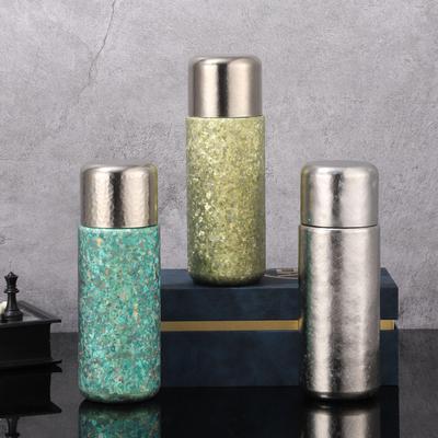 Luxury Pure Titanium Travel Mug: Lightweight Flip-top Thermos Cup with Titanium Lid, Ideal for Tea or Water.
