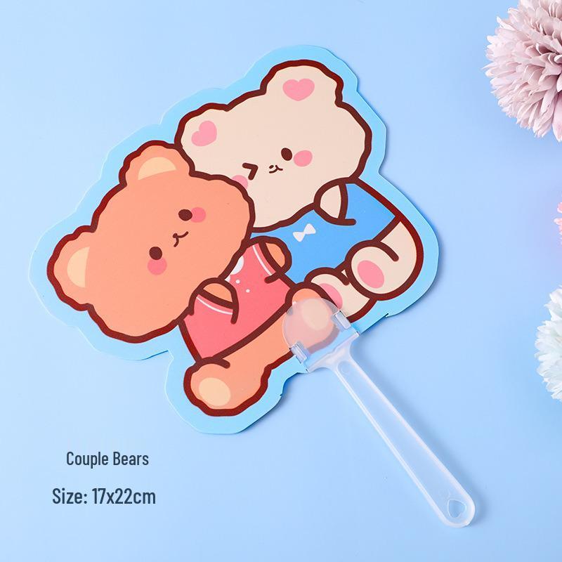 Creative Cartoon Animal Mini Folding Fan - Cute, Portable, Irregular Shape Fan for Kids and Students.