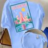 Mens  Cotton Summer Tshirt Breathable and Soft Printed with Algerian Patterns Suitable for Sports and Daily Commuting