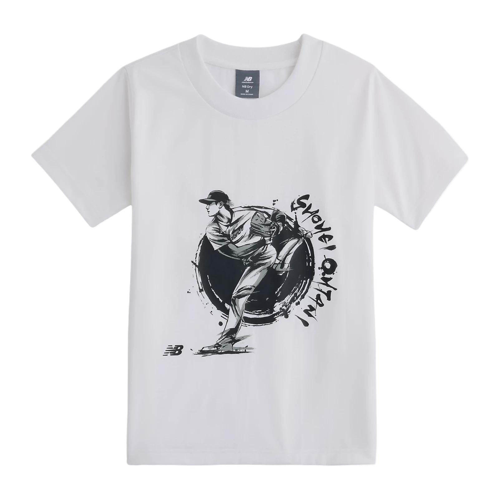 New Balance Kids T Shirts Crew Neck Moderate YT6189AVWT M