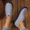 Retro Casual Single Shoes 2024 Autumn New Breathable Car Stitching Cow Tendon Sole Large Size Women's Single Shoes Zapatos Mujer