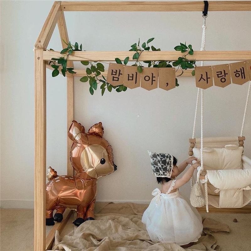 Infant Home Indoor Swing Small Hanging Basket Rocking Chair Children's Hanging Chair Decor Design Living Room Bedroom Furniture